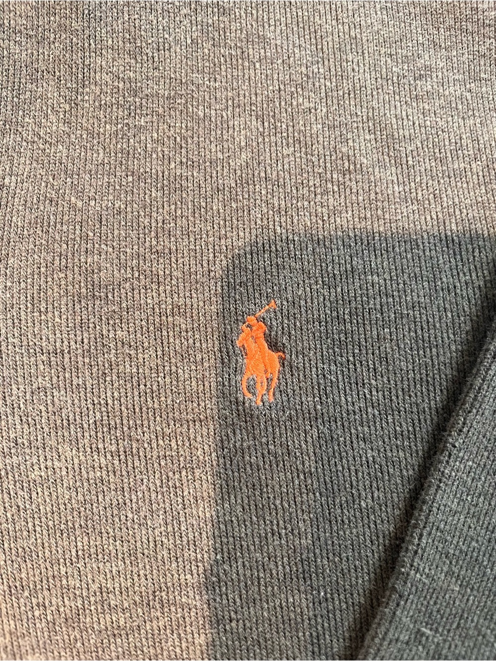 Polo by Ralph Lauren Men's Olive Quarter-Zip  - stain in back - selling as is - Picture 4 of 5